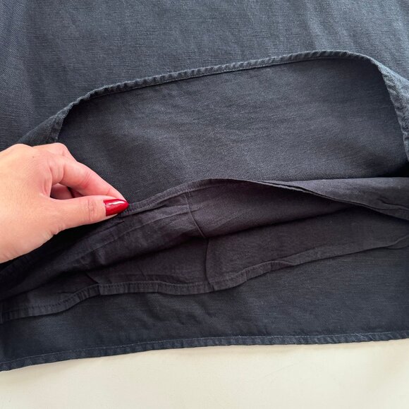 FREE SHIPPING! CLUB MONACO - Black/Navy Linen Midi Jumpsuit w Pockets! - Picture 10 of 11